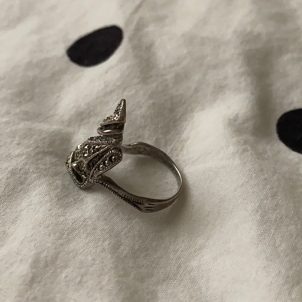 Sterling Silver Leaping Frog Ring - image 5